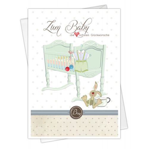 Floristik24 Carte pliée "Félicitations pour le bébé" 5pcs
