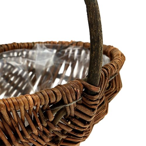 Floristik24 Panier à pommes de terre 23cm avec feuille naturelle