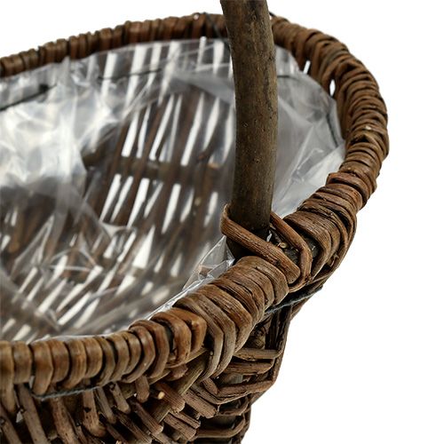 Floristik24 Panier à pommes de terre 32cm avec papier d'aluminium naturel