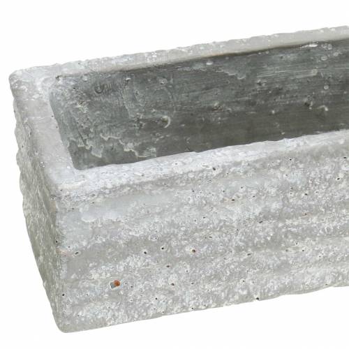 Floristik24 Jardinière en béton gris clair 40x8cm H6,7cm