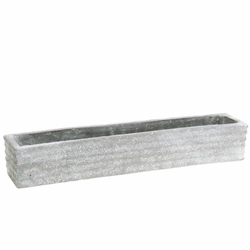 Floristik24 Jardinière en béton gris clair 40x8cm H6,7cm