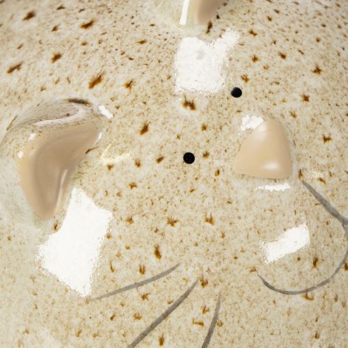 Article Figurine décorative de chat en céramique, forme ronde, pour salon ou chambre, 13 cm, lot de 2