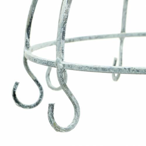 Floristik24 Suspension cuisine métal couronne blanc antique Ø22cm H28cm