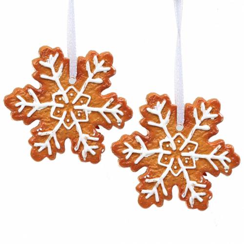 Floristik24 Décorations pour sapin de Noël biscuit flocon de neige 12pcs