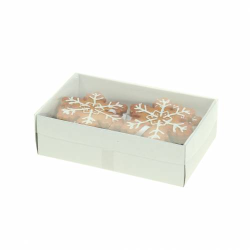 Floristik24 Décorations pour sapin de Noël biscuit flocon de neige 12pcs