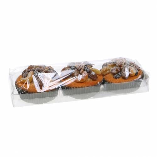 Floristik24 Muffins aux noix artificiels 7cm 3pcs