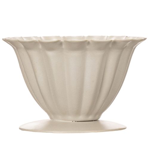 Bol, gobelet, calice de fleur, décor couleur crème, 9 cm | Floristik24.be