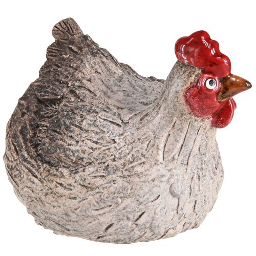 Floristik24 Poulet décoratif en céramique, figurine de décoration de Pâques amusante 16×12×12cm