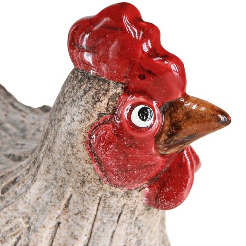 Floristik24 Poulet décoratif en céramique, figurine de décoration de Pâques amusante 16×12×12cm