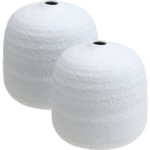 Article Vase en céramique, vases décoratifs blanc Ø15cm H14,5cm lot de 2