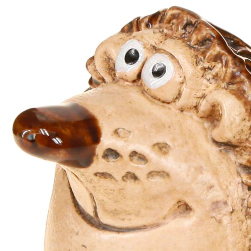Article Figurine décorative en céramique hérisson décoration d&#39;automne peinte à la main H7cm 3 pcs