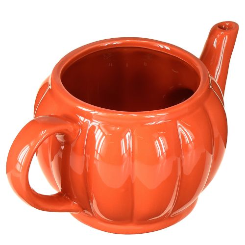 Article Pot de fleurs en céramique théière orange assorti 21,5 × 13 × 10 cm 2 pièces
