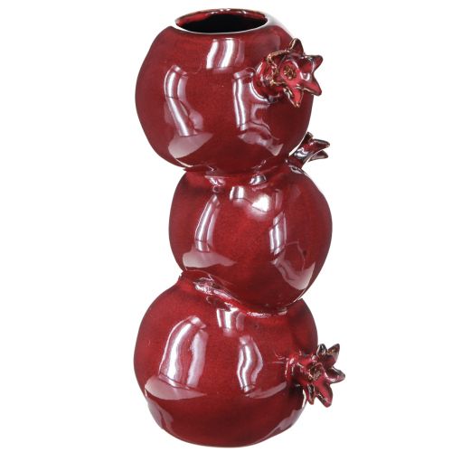 Article Vase en céramique fleur de grenade rouge foncé H23,5cm