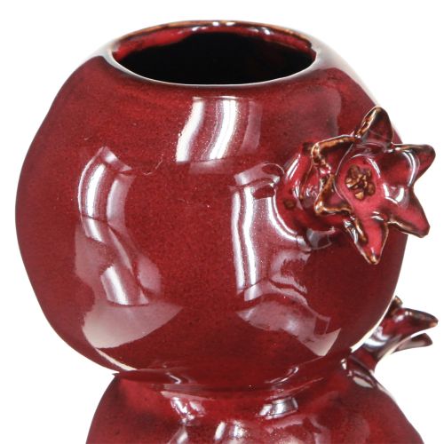 Article Vase en céramique fleur de grenade rouge foncé H23,5cm