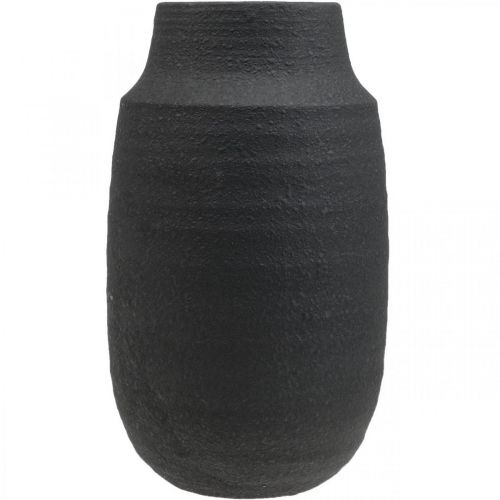 Article Vase en céramique vase à fleurs noir vases décoratifs Ø17cm H34cm