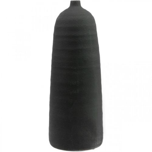 Floristik24 Vase en Céramique Vase Déco Noir Vase de Sol Ø18cm H48cm
