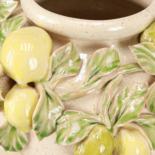 Article Vase Céramique Décoration Citron Vert Méditerranéen Jaune H19cm