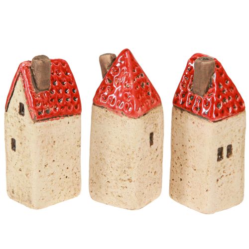 Article Maisons en céramique, petites maisons décoratives, décoration d&#39;automne, H8cm, 6 pièces