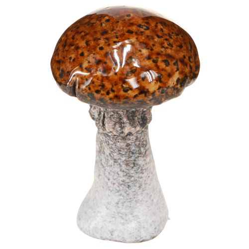 Article Champignons en céramique décoration en céramique champignons orange jaune marron 8cm 3 pcs