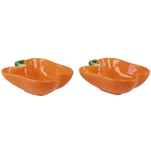 Floristik24 Bol en céramique bol décoratif poivre orange 11,5x10x4cm 2pcs
