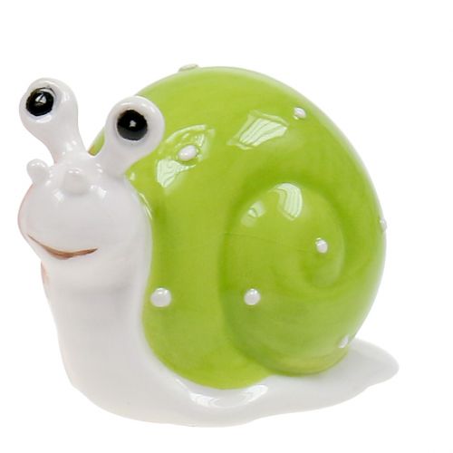 Floristik24 Escargot en céramique 6,5 cm - 7,5 cm vert, orange, rouge 6pcs
