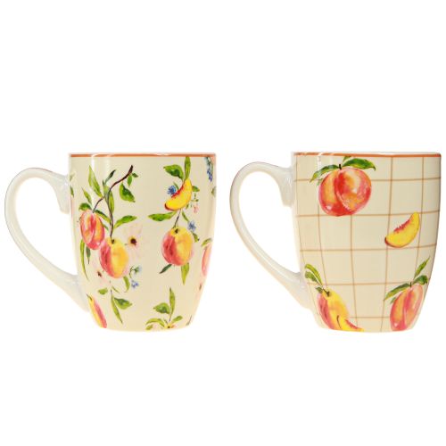 Article Tasse en céramique mug pêches décoration céramique H10,5cm 2pcs