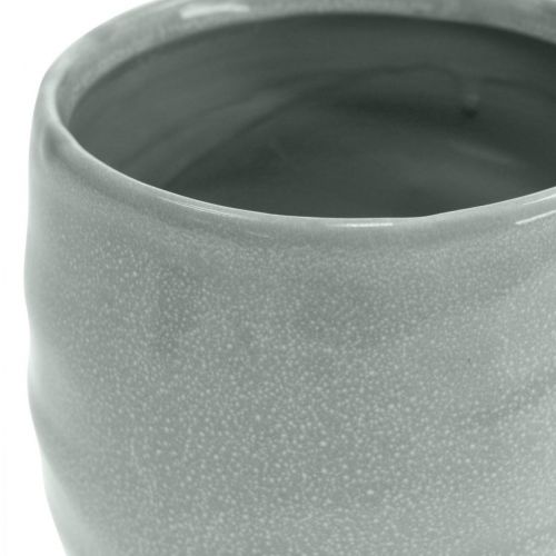 Floristik24 Jardinière, céramique pour la plantation, pot décoratif ondulé Ø12,5cm 3pcs