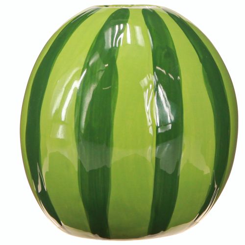 Article Vase en céramique pastèque vase décoratif en céramique H12cm