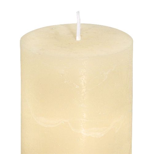 Floristik24 Bougie crème 50mm x 80mm colorée 12pcs