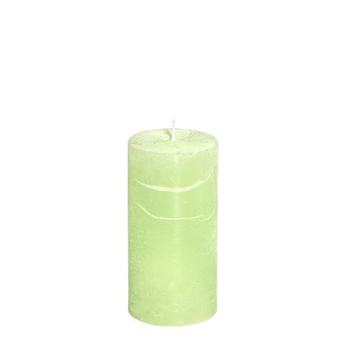 Article Bougie Vert Citron​​​​​​​ Vert clair 50×100mm couleur unie 4 pcs
