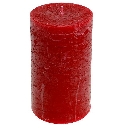 Bougie rouge 85mm x 200mm bougie pilier couleur unie 2 pcs