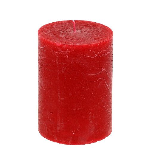 Floristik24 Bougie rouge 85mm x 120mm teinte 4pcs