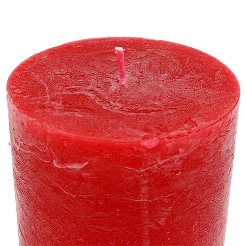 Floristik24 Bougie rouge 85mm x 120mm teinte 4pcs