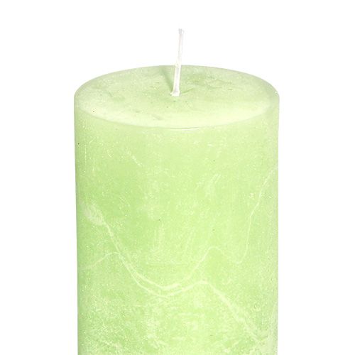 Article Bougie vert citron​​​​​​​ couleur unie 60mm x 80mm 4 pcs