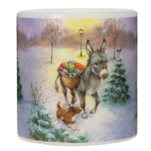 Bougie pilier 10 cm, motif