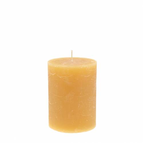 Article Bougies de couleur unie couleur miel 60×80mm 4pcs
