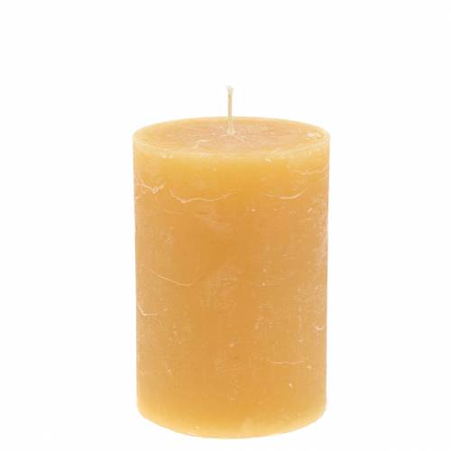 Bougies de couleur unie couleur miel 85×120mm 2 pcs
