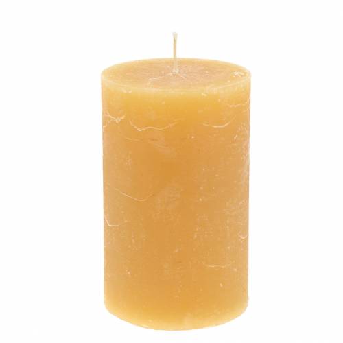 Bougies de couleur unie couleur miel 85×150mm 2pcs