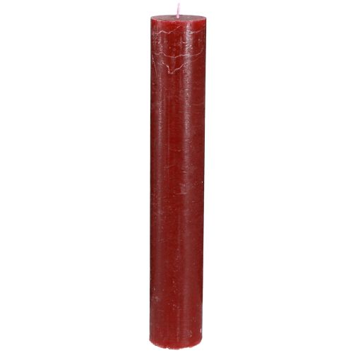 Bougies bougies en bâton de couleur unie rouge foncé 50×300mm 4 pcs