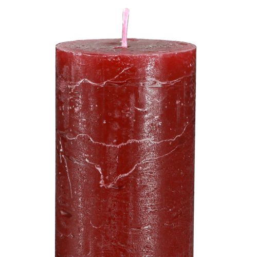 Article Bougies bougies en bâton de couleur unie rouge foncé 50×300mm 4 pcs