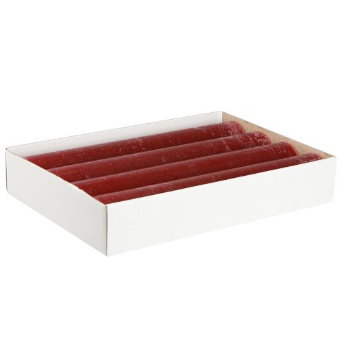 Article Bougies bougies en bâton de couleur unie rouge foncé 50×300mm 4 pcs