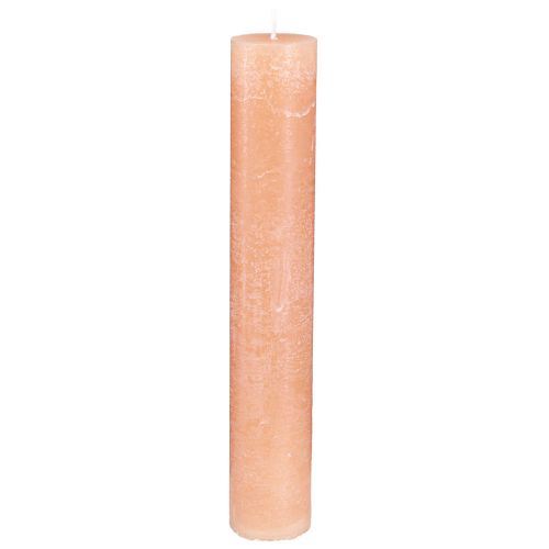 Article Bougies bâton bougies bougies en cire orange pêche 50x300mm 4 pcs