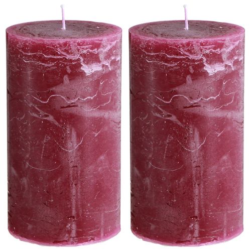 Article Bougies colorées à travers des bougies piliers Berry 85×150mm 2 pcs