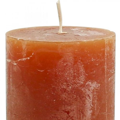 Article Bougies de couleur unie bougies pilier marron 50×100mm 4pcs