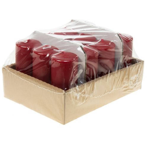 Floristik24 Bougies Bougies Pilier Rouges Rouge 120/50 Pack 12pcs