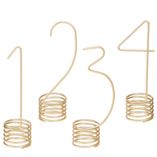 Floristik24 Décoration de bougies chiffres de l'Avent 1-4 métal doré mat H10cm 4 pcs
