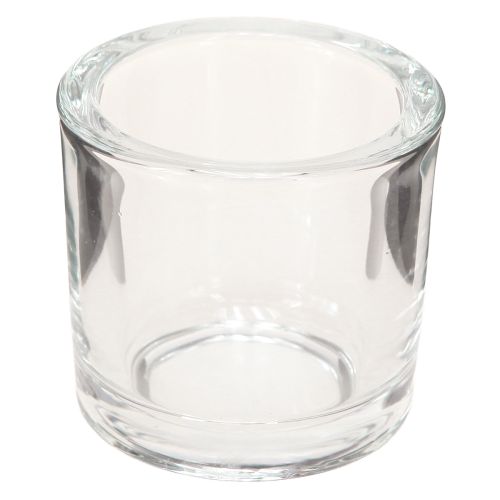 Floristik24 Pot en verre pour bougie Mini seau en verre Transparent Ø6,5cm H6cm 6pcs