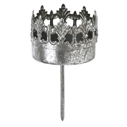 Article Bougeoir argent antique Ø5cm H10cm 1 pc