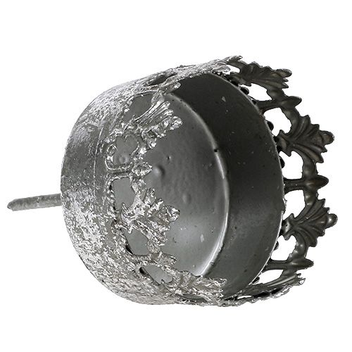 Article Bougeoir argent antique Ø5cm H10cm 1 pc