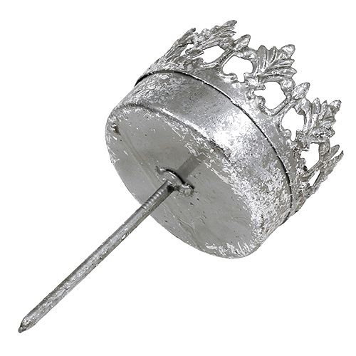 Article Bougeoir argent antique Ø5cm H10cm 1 pc